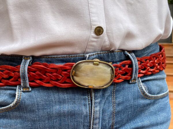 Cinturón artesanal de piel PEQ