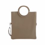 Bolso piel con asas redondas