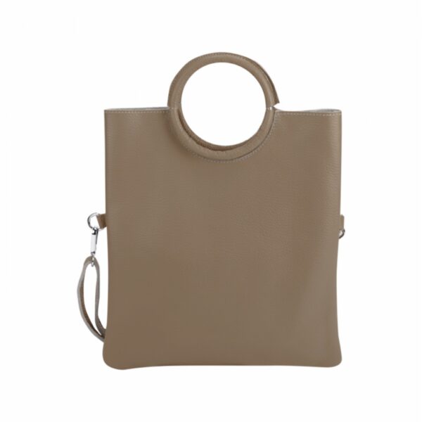 Bolso piel con asas redondas