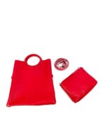 Bolso piel con asas redondas