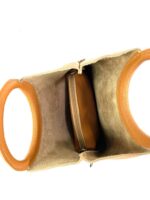 Bolso piel con asas redondas