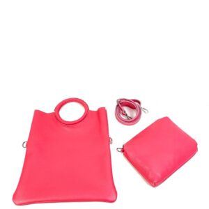 Bolso piel con asas redondas