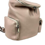 Amplia Mochila de Piel Universitaria con Bolsillos Laterales y Trasero