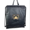 Mochila de piel con bordado tigre