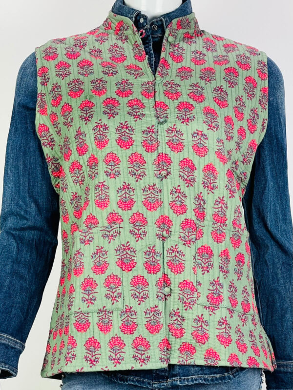 Chaleco bohemio étnico reversible