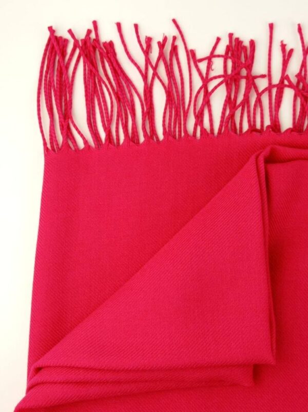 Bufanda lisa 180 cms. con flecos