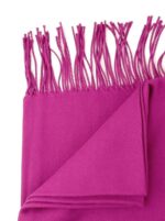 Bufanda lisa 180 cms. con flecos