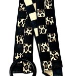 Cinturón de piel trenzado animal print