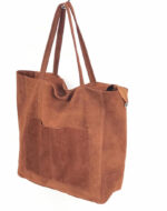 Bolso de piel con bolsillos exteriores