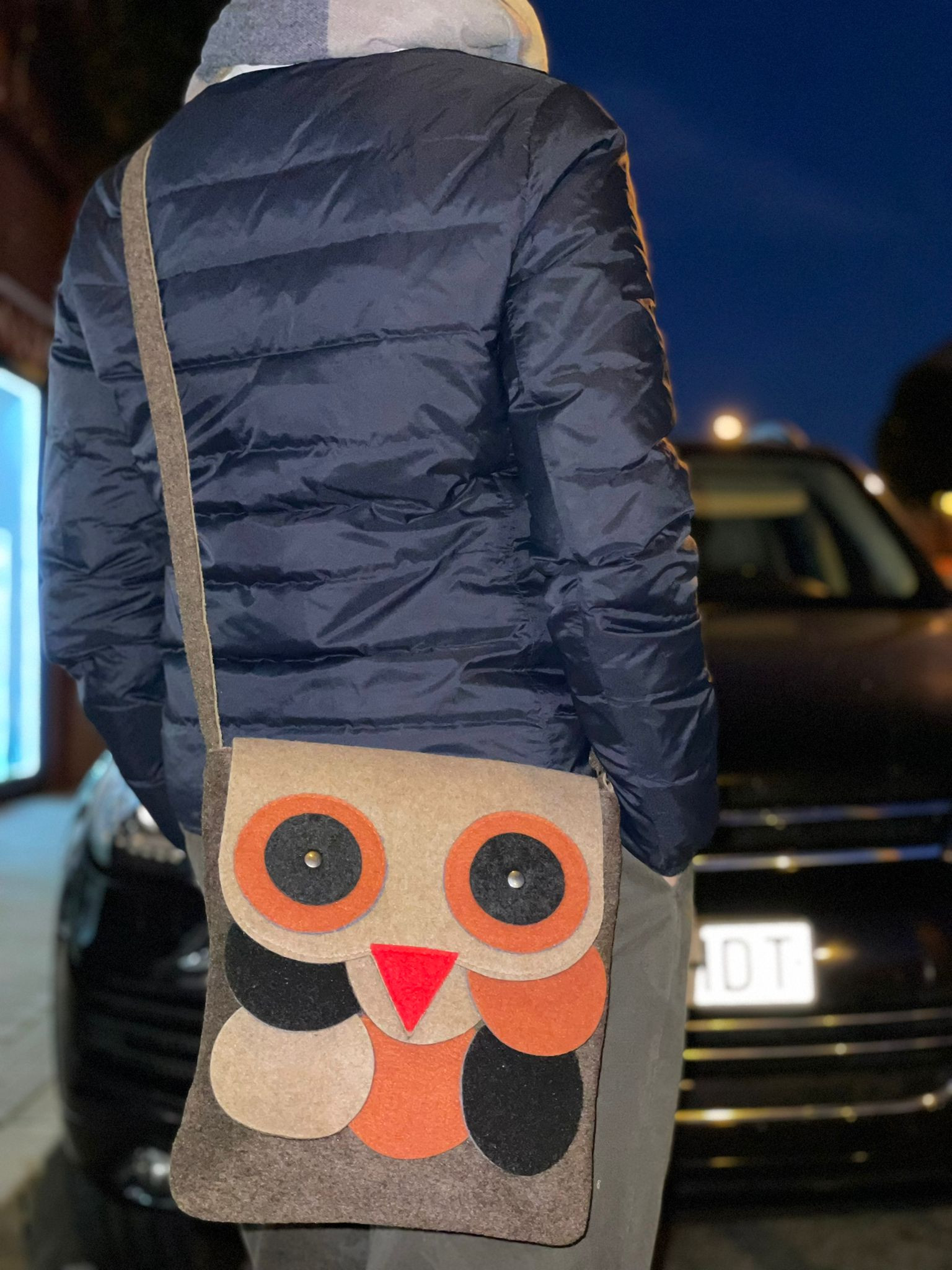 Bolso con diseño búho