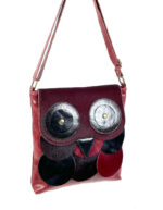 Bolso búho de piel con pelo