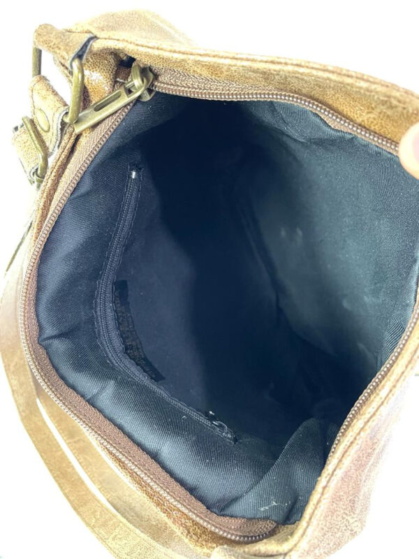 Bolso búho de piel con pelo