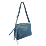 Bandolera de piel con tres bolsillos