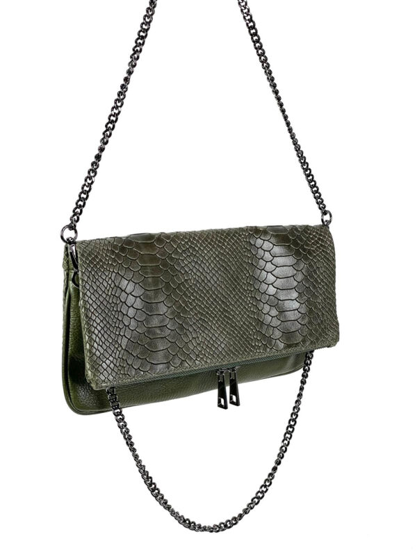 Bolso Sobre de piel serpiente