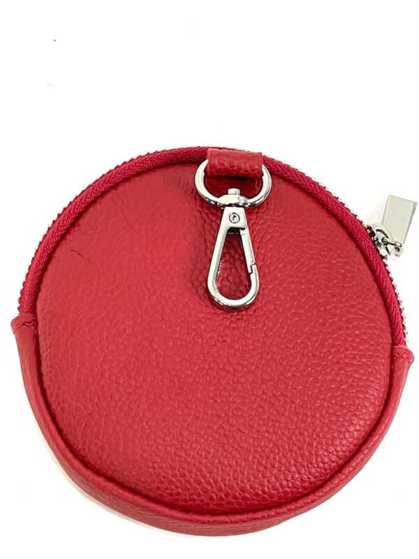 Monedero de piel con enganche