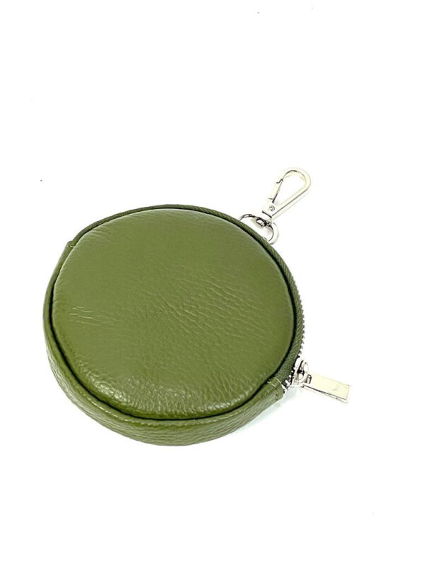 Monedero de piel con enganche