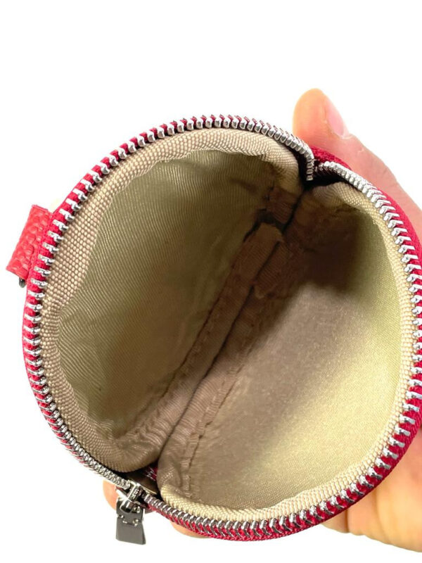 Monedero de piel con enganche