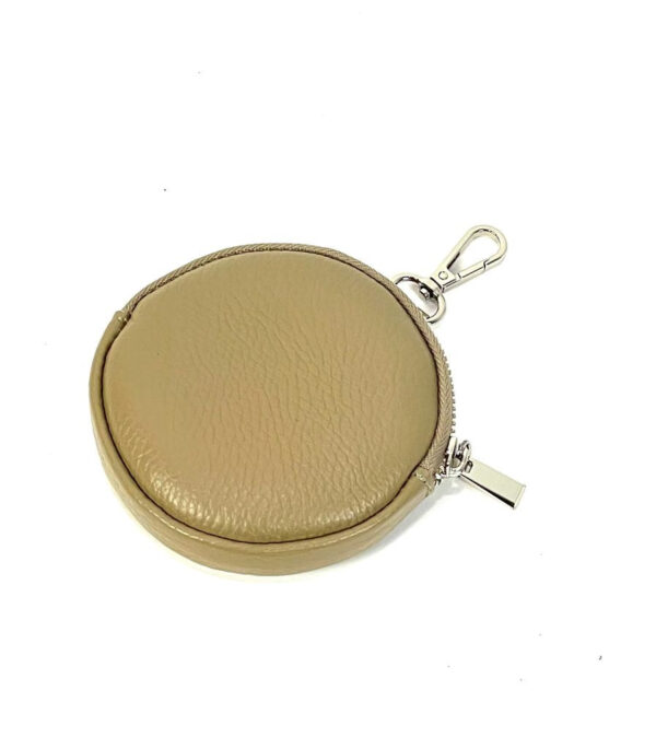 Monedero de piel con enganche