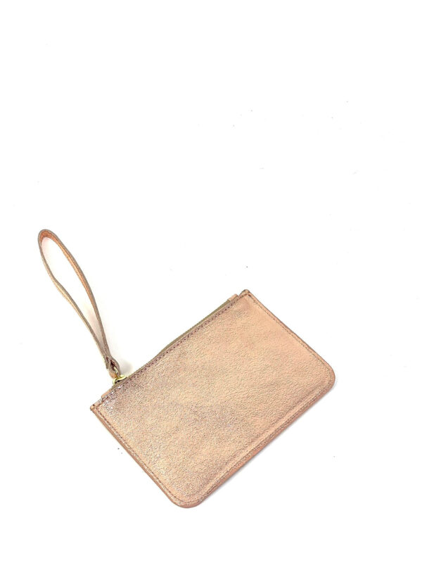 Cartera de mano de piel para pasaporte