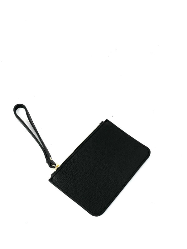 Cartera de mano de piel para pasaporte