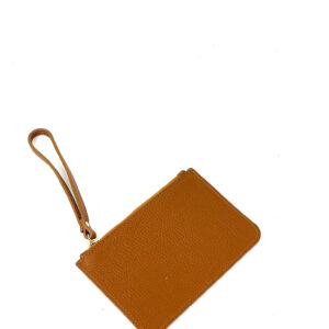 Cartera de mano de piel para pasaporte