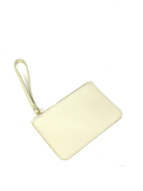 Cartera de mano de piel para pasaporte