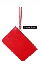 Cartera de mano de piel para pasaporte