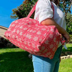 Bolso de viaje acolchado algodón