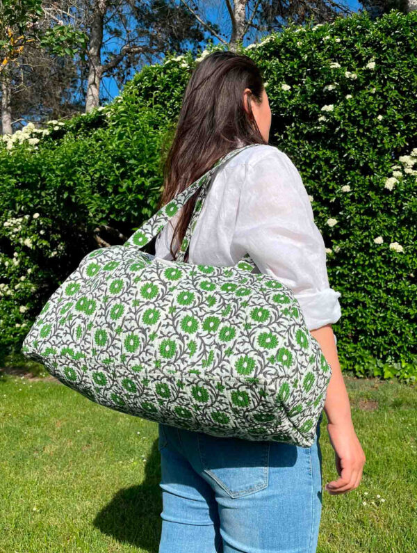 Bolso de viaje acolchado algodón