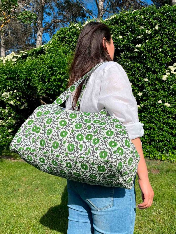 Bolso de viaje acolchado algodón