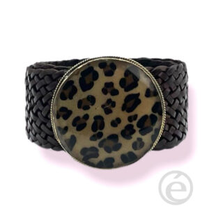 Cinturón de piel artesanal Animal Print