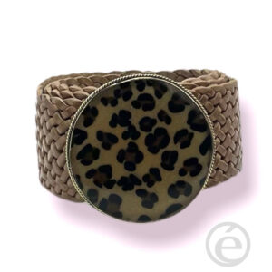 Cinturón de piel artesanal Animal Print