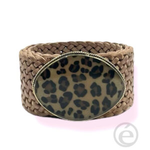 Cinturón de piel artesanal Animal Print