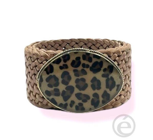 Cinturón de piel artesanal Animal Print