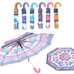 Paraguas corto diseño rayas de colores