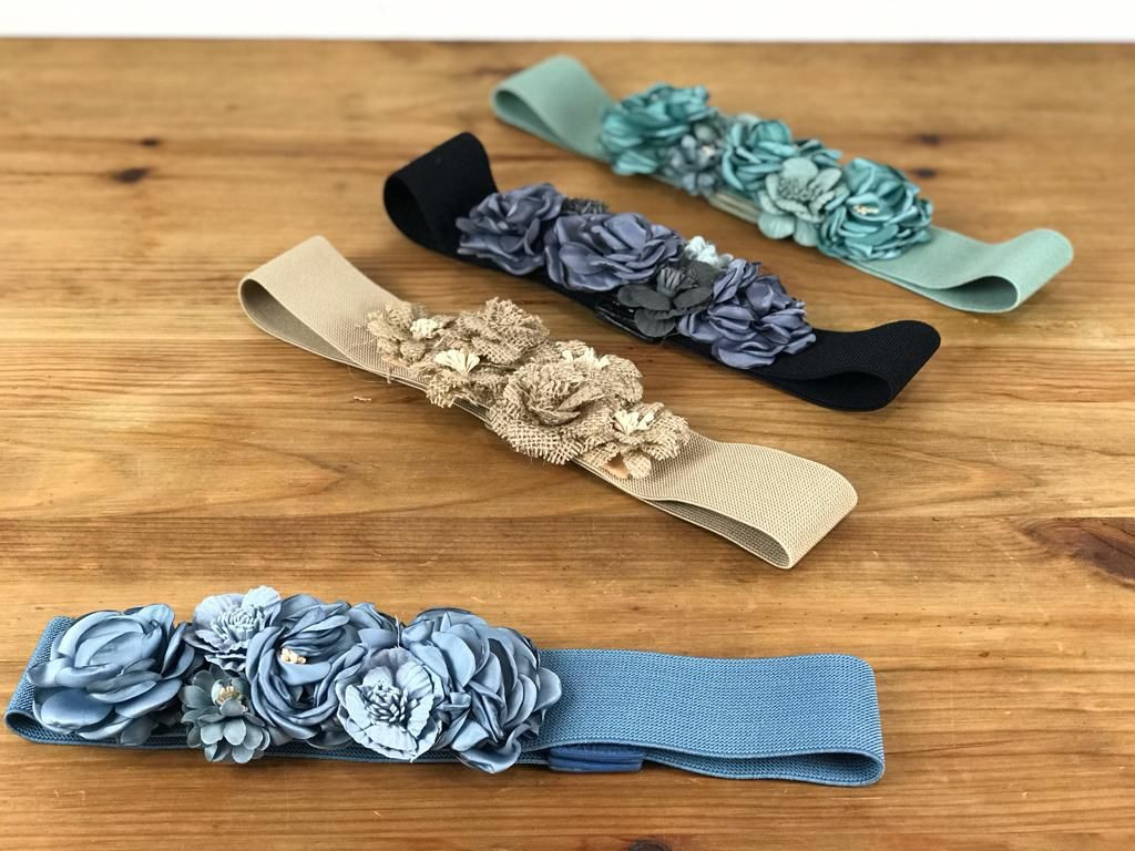 Cinturón mujer con flor