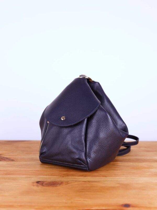 Bolso Mochila de piel con doble cierre