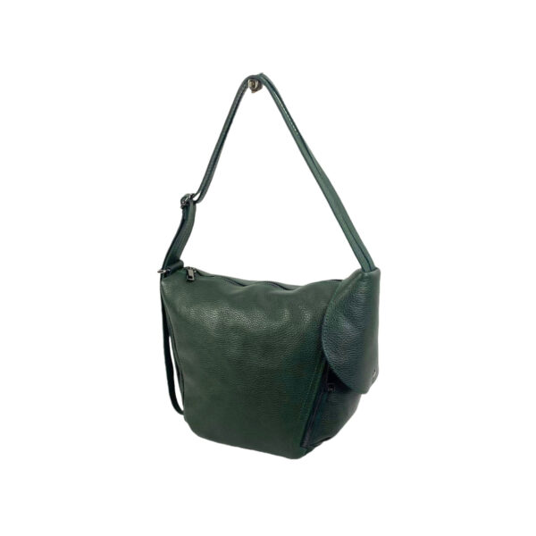 Bolso Mochila de piel con doble cierre