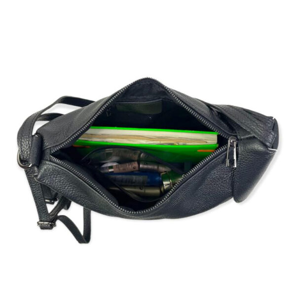 Bolso Mochila de piel con doble cierre