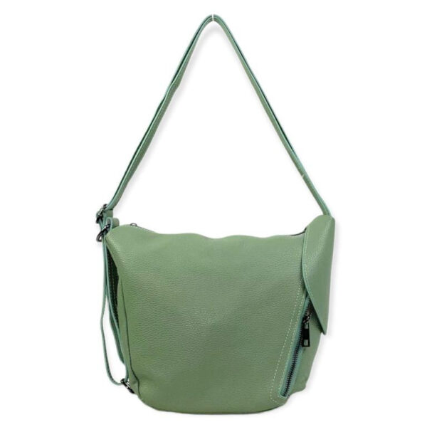 Bolso Mochila de piel con doble cierre