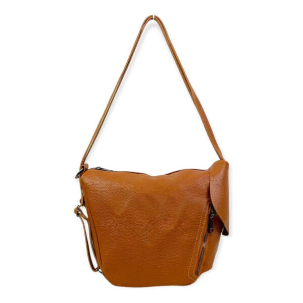 Bolso Mochila de piel con doble cierre