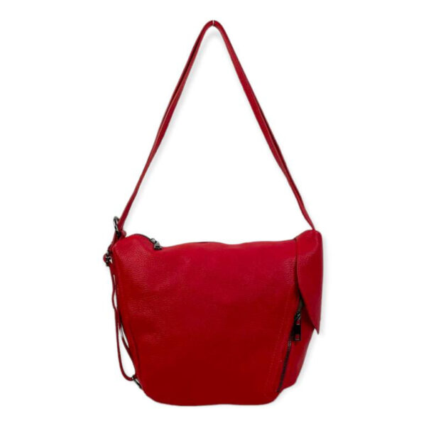 Bolso Mochila de piel con doble cierre