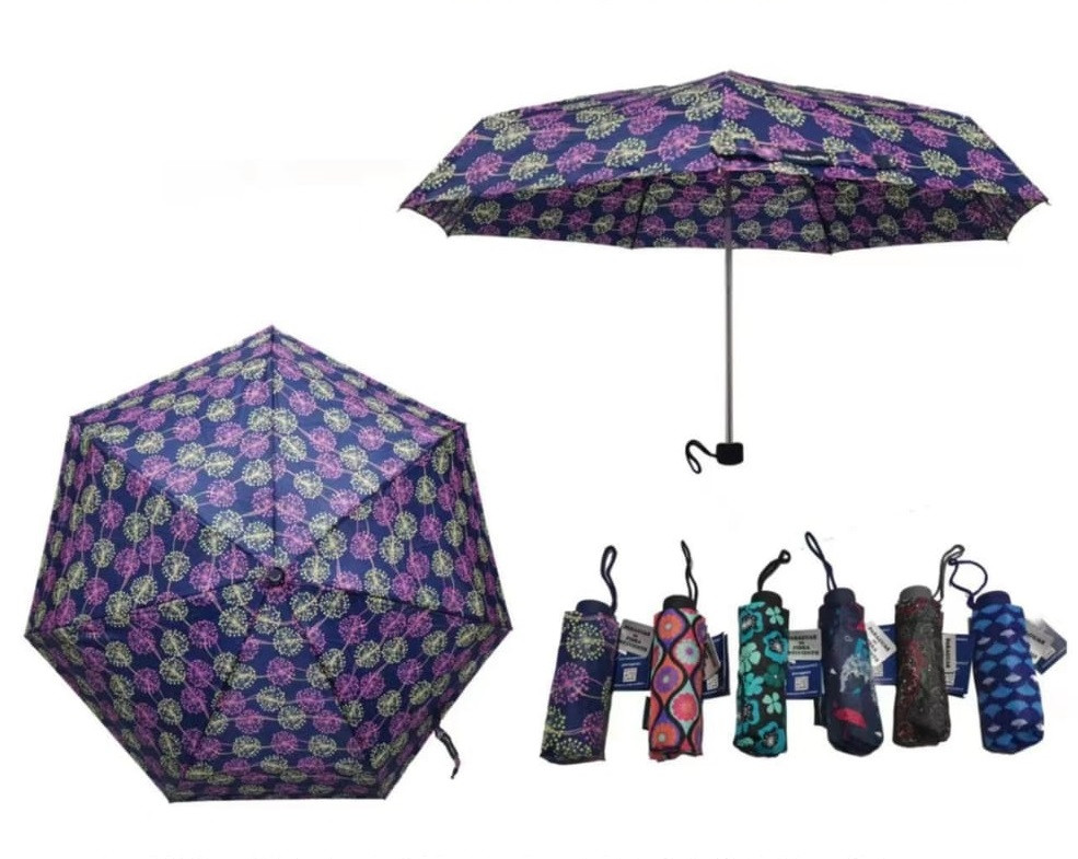 Paraguas corto para mujer de 7 puntas antiviento