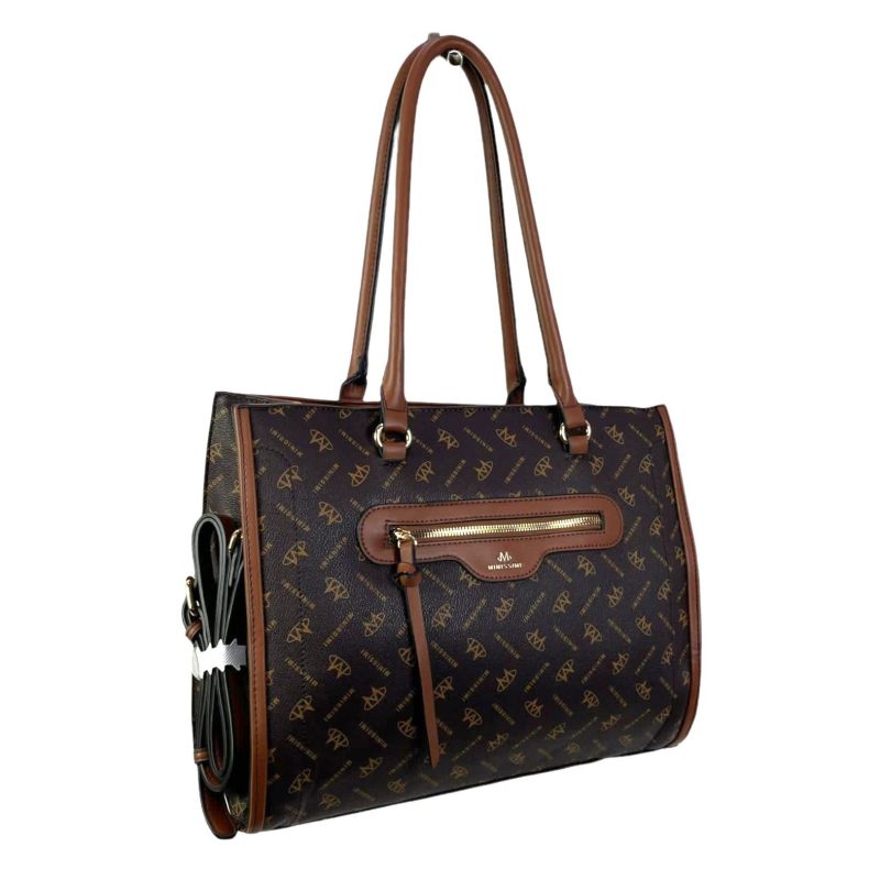 Bolso Tote sintético Minnissimi con bolsillo frontal y trasero