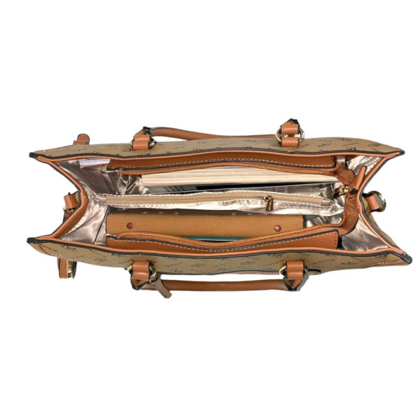 Bolso Tote sintético Minnissimi con bolsillo frontal y trasero