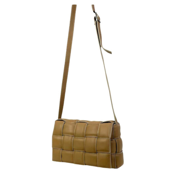 Bolso Bandolera Piel Grande con diseño de cuadrados