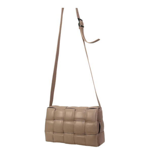 Bolso Bandolera Piel Grande con diseño de cuadrados