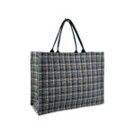 Bolso Shopper Check Tweed de Algodón