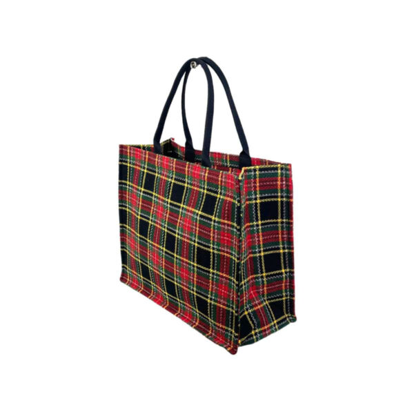 Bolso Shopper Check Tweed de Algodón