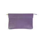 Bolso Piel de Grano tipo sobre con solapa y cremallera